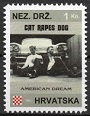 90 1 Kuna - Nezavisna Drzava Hrvatska - Cat Rapes Dog